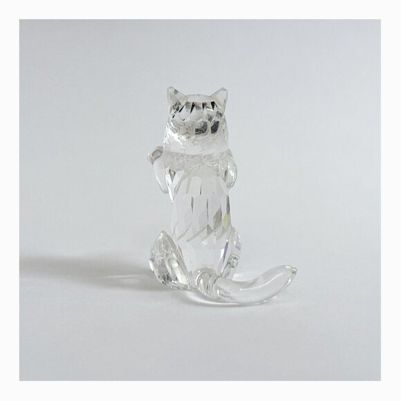 Swarovski - Vintage RETIRED Crystal Begging Kitten, "Pets Corner" (1991-1995) - Picture 7 of 9